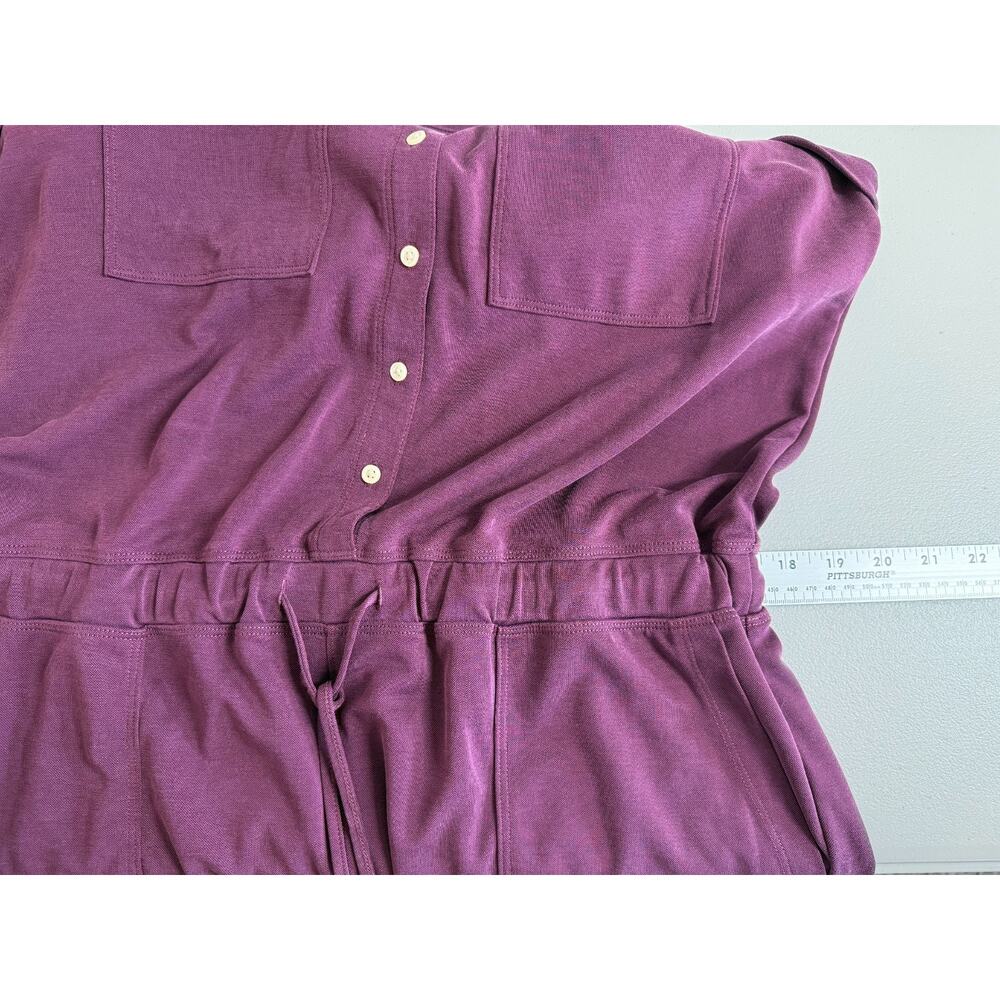 Lou & Grey Modal Blend Romper Womens Large Stretch Drawstring Minimalist Comfy - Picture 9 of 13